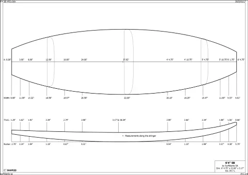 Surf Blanks 6'4" SB 4mm OBS black